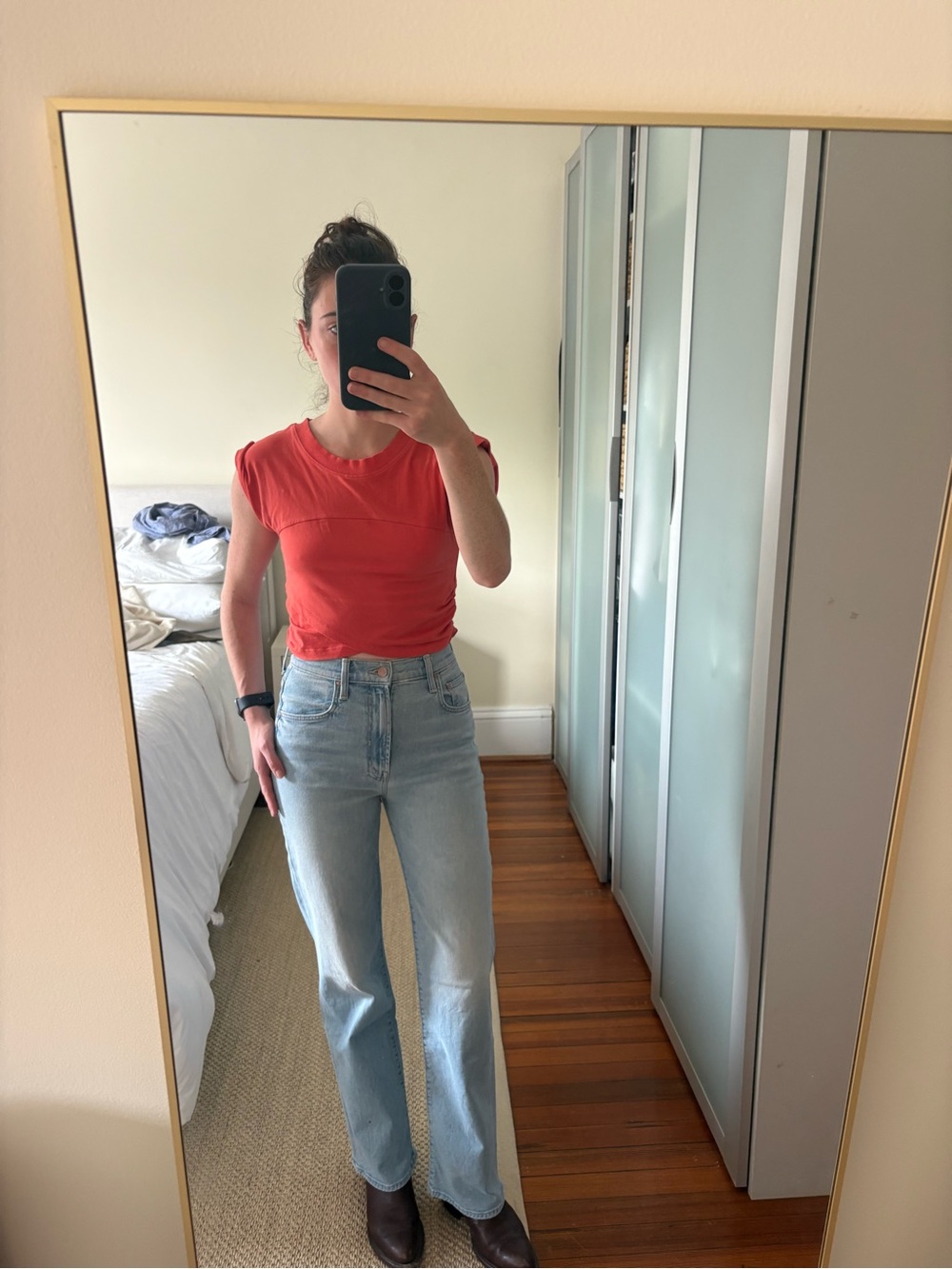 MOTHER Light Blue Straight-Leg Jeans